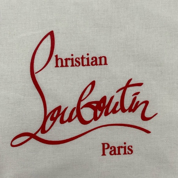 BRAND NEW! Set of 2 - Christian Louboutin White Drawstring Shoe Dustbags - Picture 5 of 6